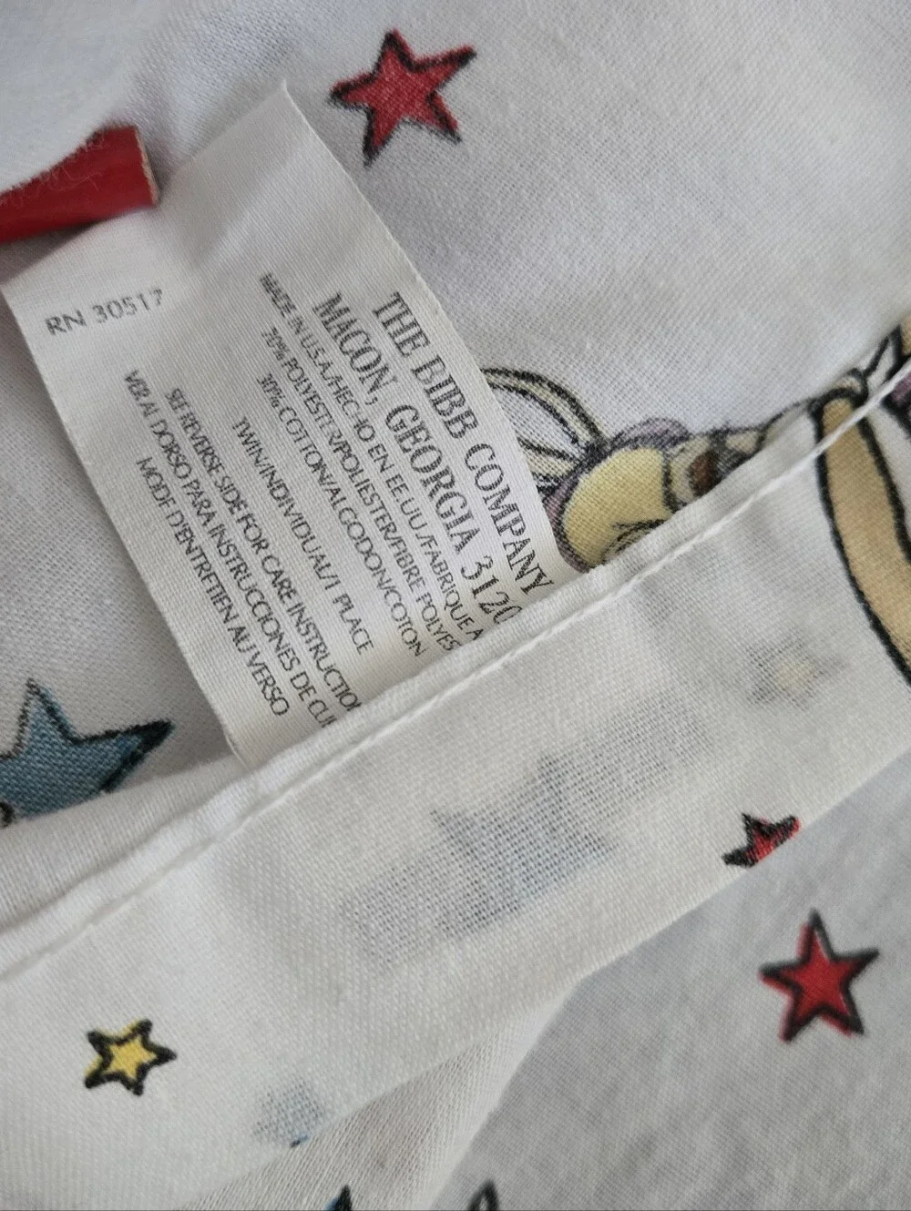 Vintage 1996 Space Jam Looney Tunes Twin Sheet Set Bibb Company Bugs Bunny